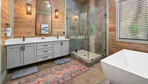 Bathtub, hair dryer, towels