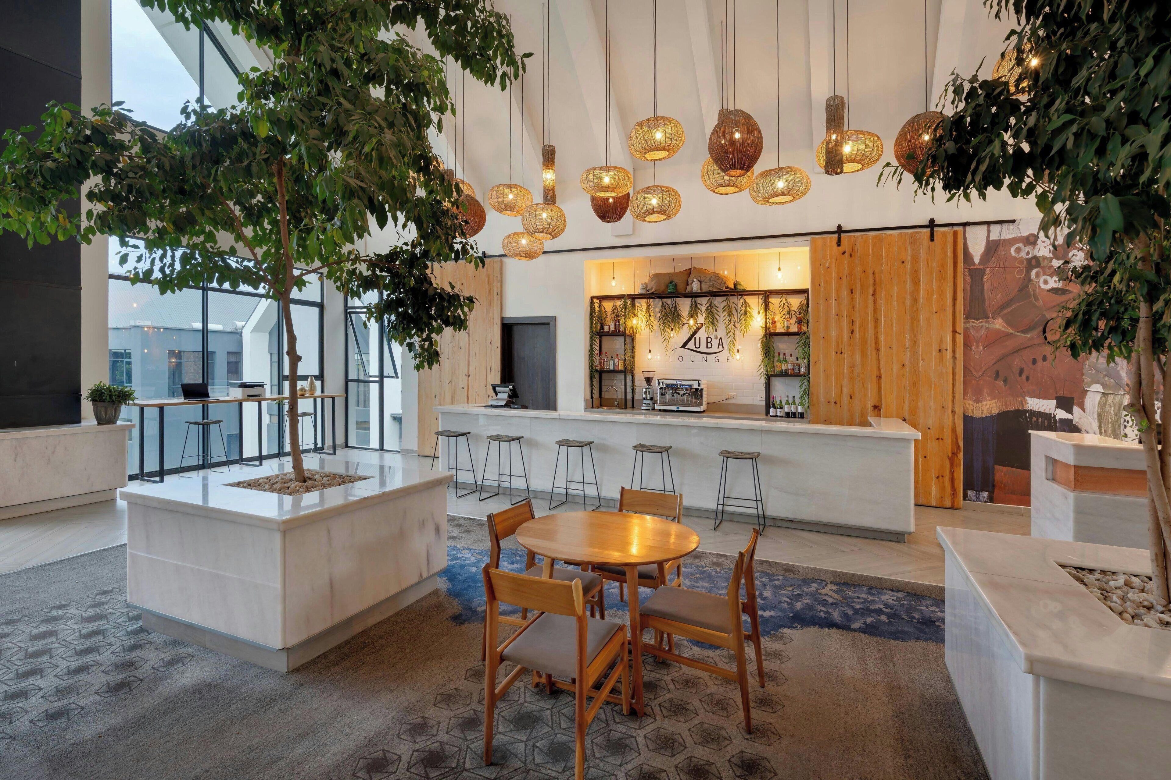 Brewpub, garden views, open daily