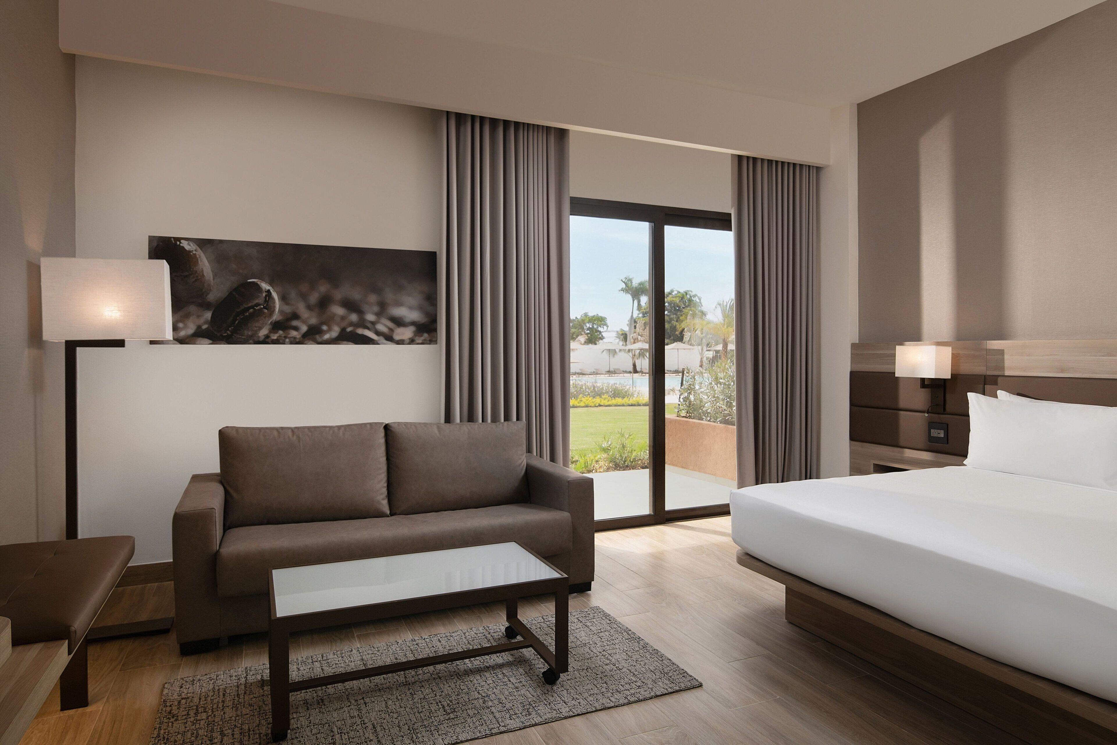 room, 1 king bed with sofa bed, terrace, poolside (terrace) | premium bedding, down duvets, in-room safe, desk