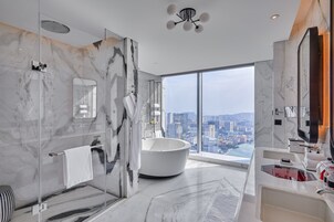 Marvelous Suite, 1 Bedroom, City View | Bathroom | Separate bathtub and shower, rainfall showerhead, free toiletries