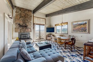 TV, fireplace, DVD player