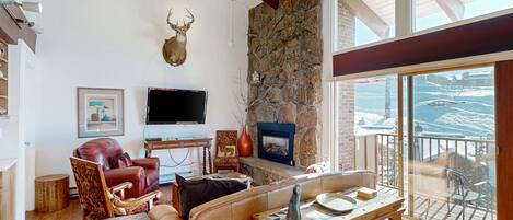 Televisio, takka, DVD-soitin