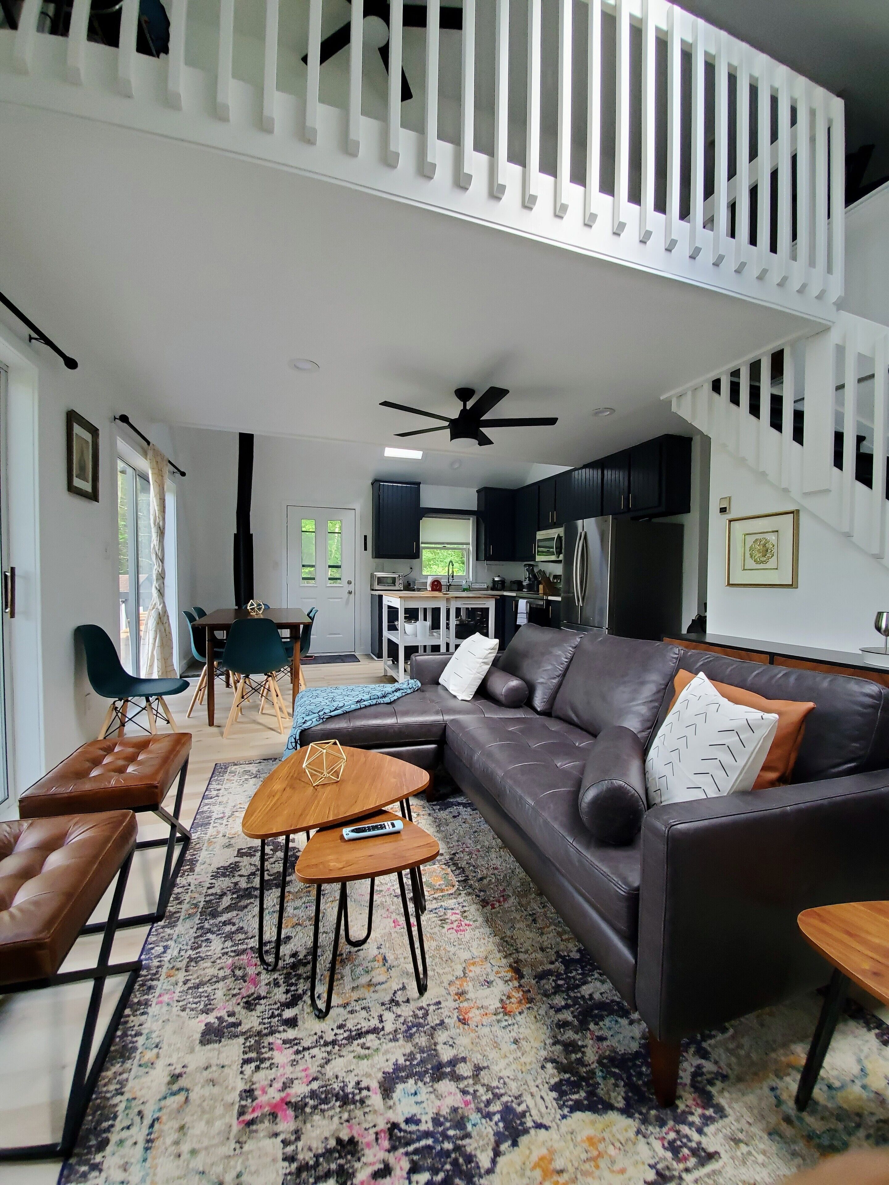 Smart TV, fireplace, video games, table football