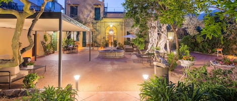 Front of property – evening/night