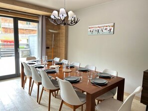 Dining - Luxury Ski-in/Ski-out Apartment, Central Les Gets, Sleeps 10 (Les Gets)