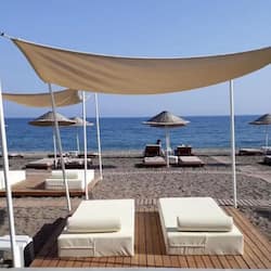 Private beach, free beach shuttle, free beach cabanas, sun-loungers