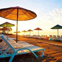 Private beach, free beach shuttle, free beach cabanas, sun-loungers