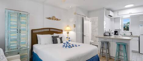 1 soverom, strykejern/-brett, wi-fi (inkludert) og sengetøy