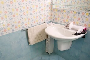 Regadera, secadora de cabello, bidet, toallas 