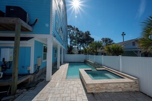 Outdoor pool, a heated pool - LOCATION!!! 1 Block to Main Street, 4 MINUTE WALK to the Beach, Private Pool!!! (North Myrtle Beach)