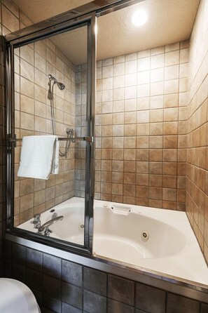 Dusche, Whirlpool, Haartrockner, Handtücher