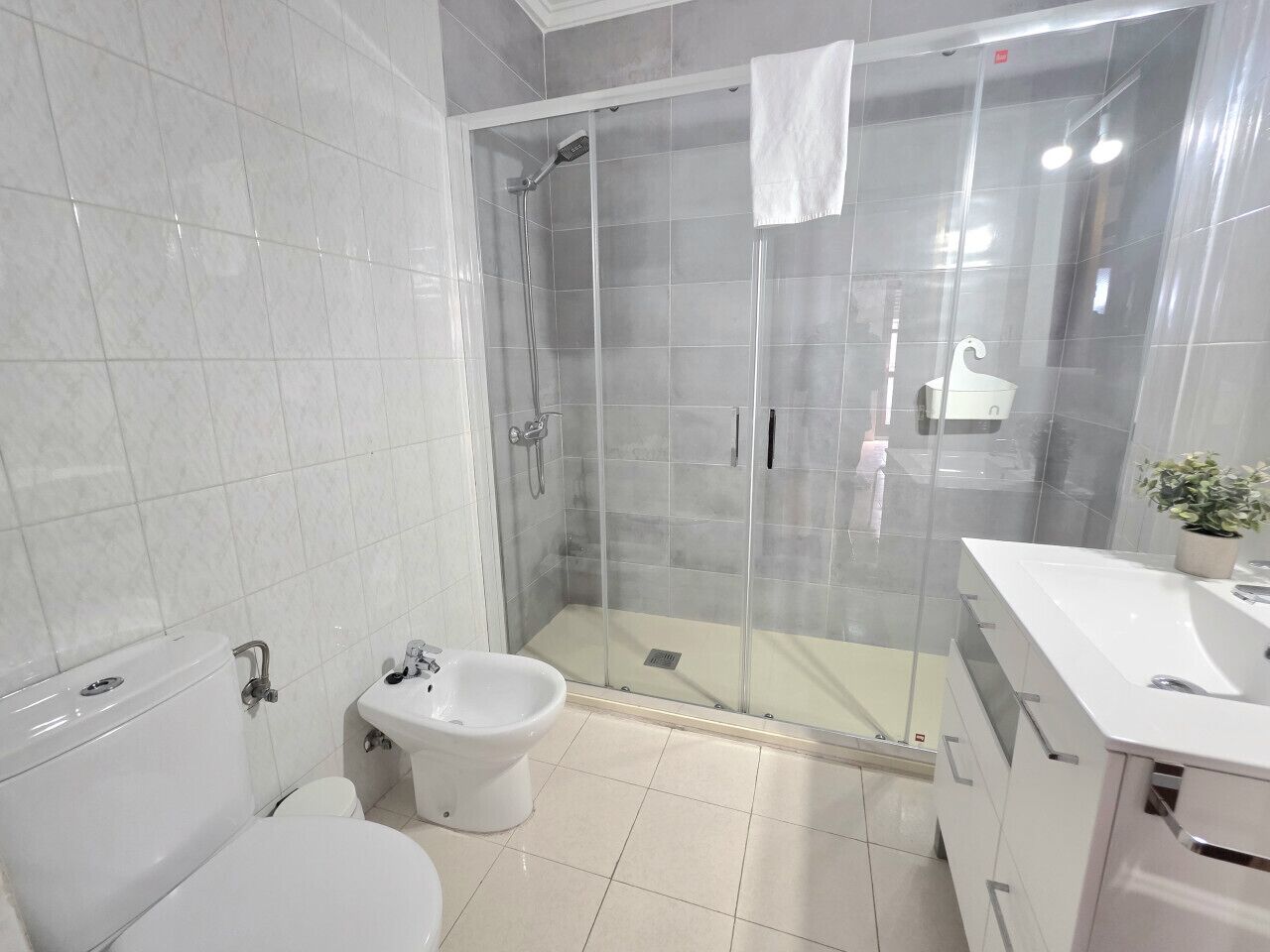 Hair dryer, towels