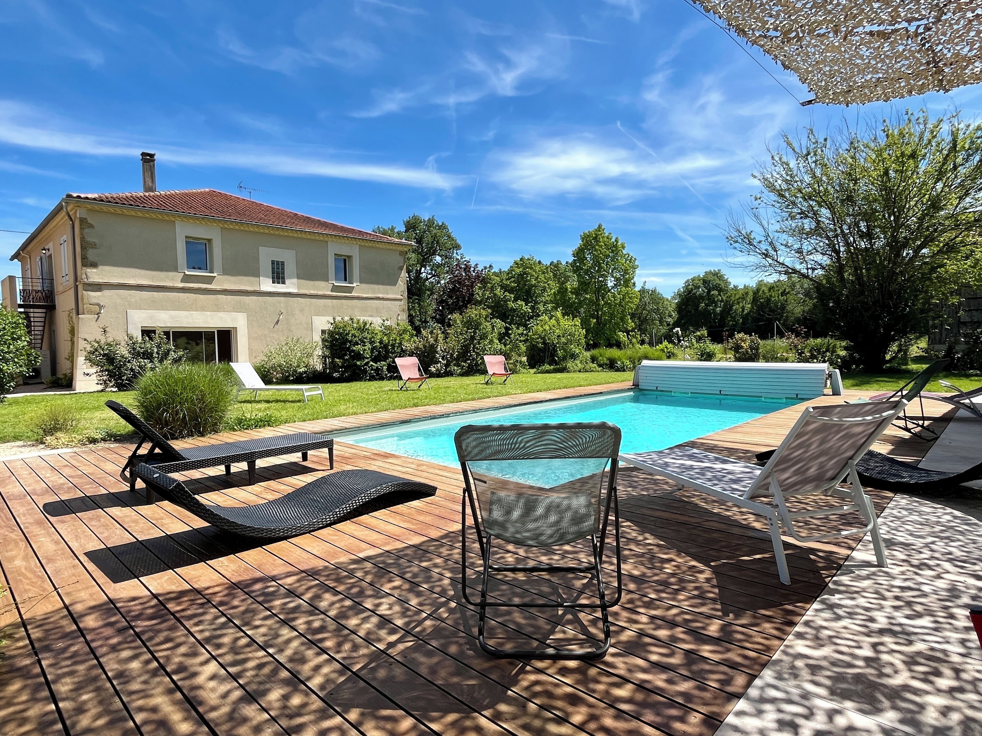 Piscine extérieure, piscine chauffée