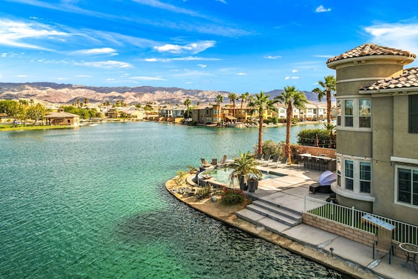 An infinity pool, a heated pool