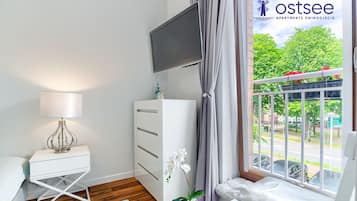 1 bedroom, desk, soundproofing, iron/ironing board