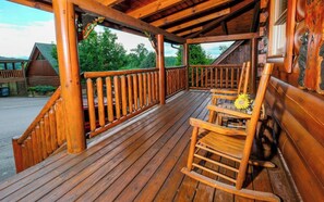 Terrace/patio - Rockin' in the Smokies | Enjoy grilling out, cozying up in the hot tub, or playing arcade games! (Sevierville)