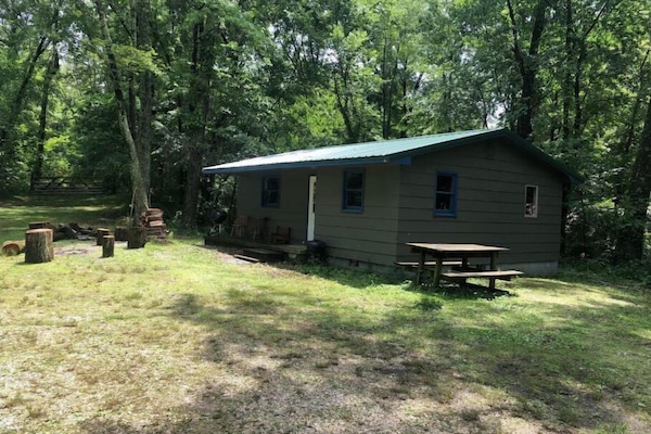 Quiet setting nestled in the woods.