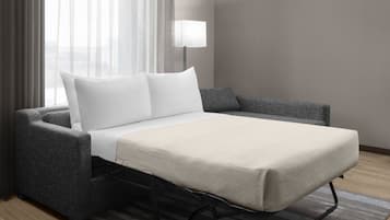 Hypo-allergenic bedding available, in-room safe, desk, laptop workspace