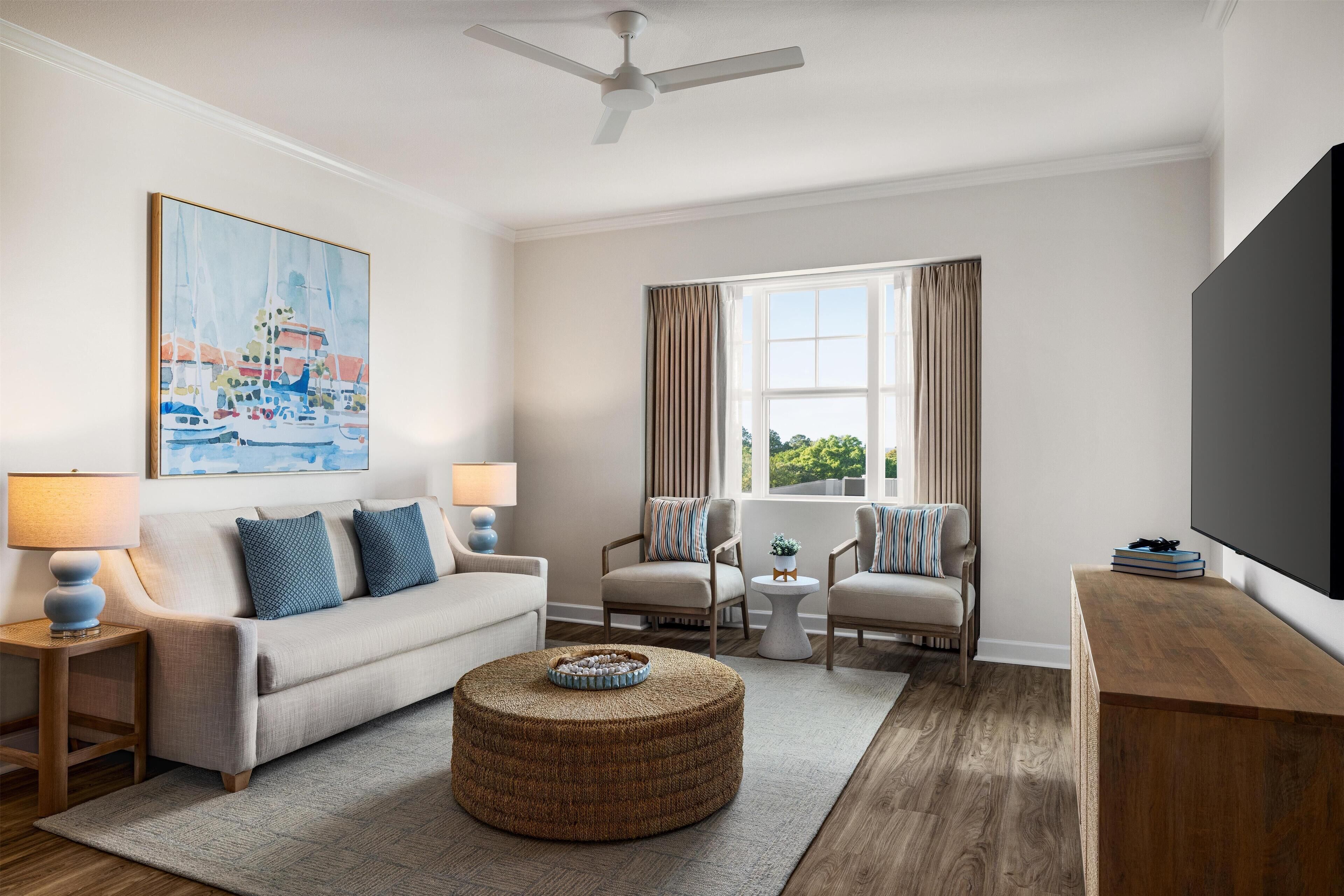 Suite « Premier », 2 chambres, vue océan (Family Residence, 1 King, 2 Queens) | Bureau, fer et planche à repasser, Wi-Fi gratuit, draps fournis