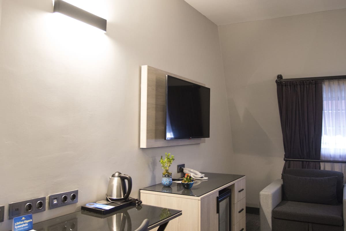 room, 1 queen bed, accessible, non smoking (roll-in shower) | minibar, in-room safe, desk, laptop workspace