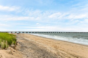 On the beach, sun loungers, beach towels - Beach Front Views ~ Chics Beach Gem + Garage! (Virginia Beach)