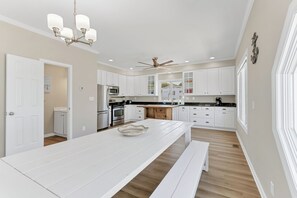 Fridge, microwave, oven, stovetop - Beach Front Views ~ Chics Beach Gem + Garage! (Virginia Beach)