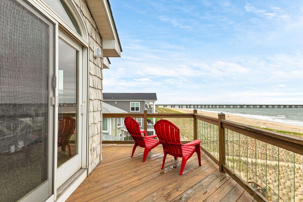 Terrace/patio - Beach Front Views ~ Chics Beach Gem + Garage! (Virginia Beach)