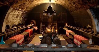 Holiday home with pool and garden shower