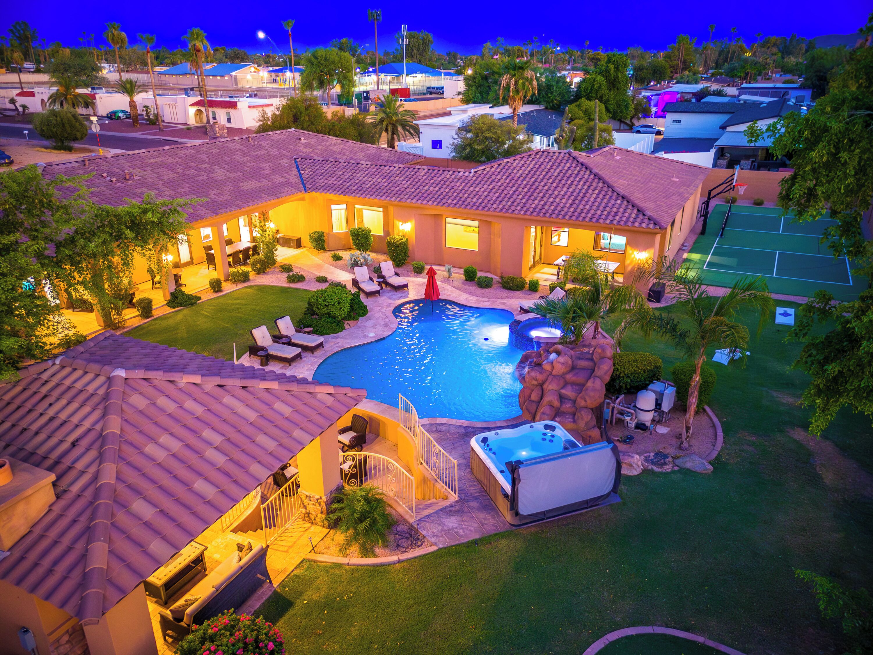 A heated pool