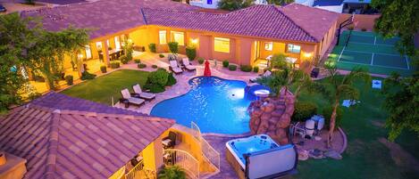 A heated pool