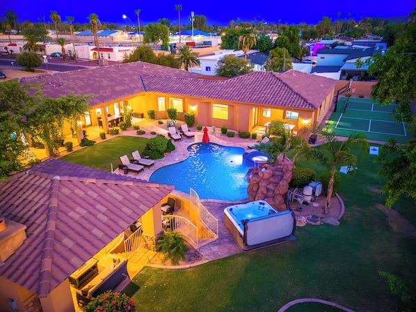 A heated pool