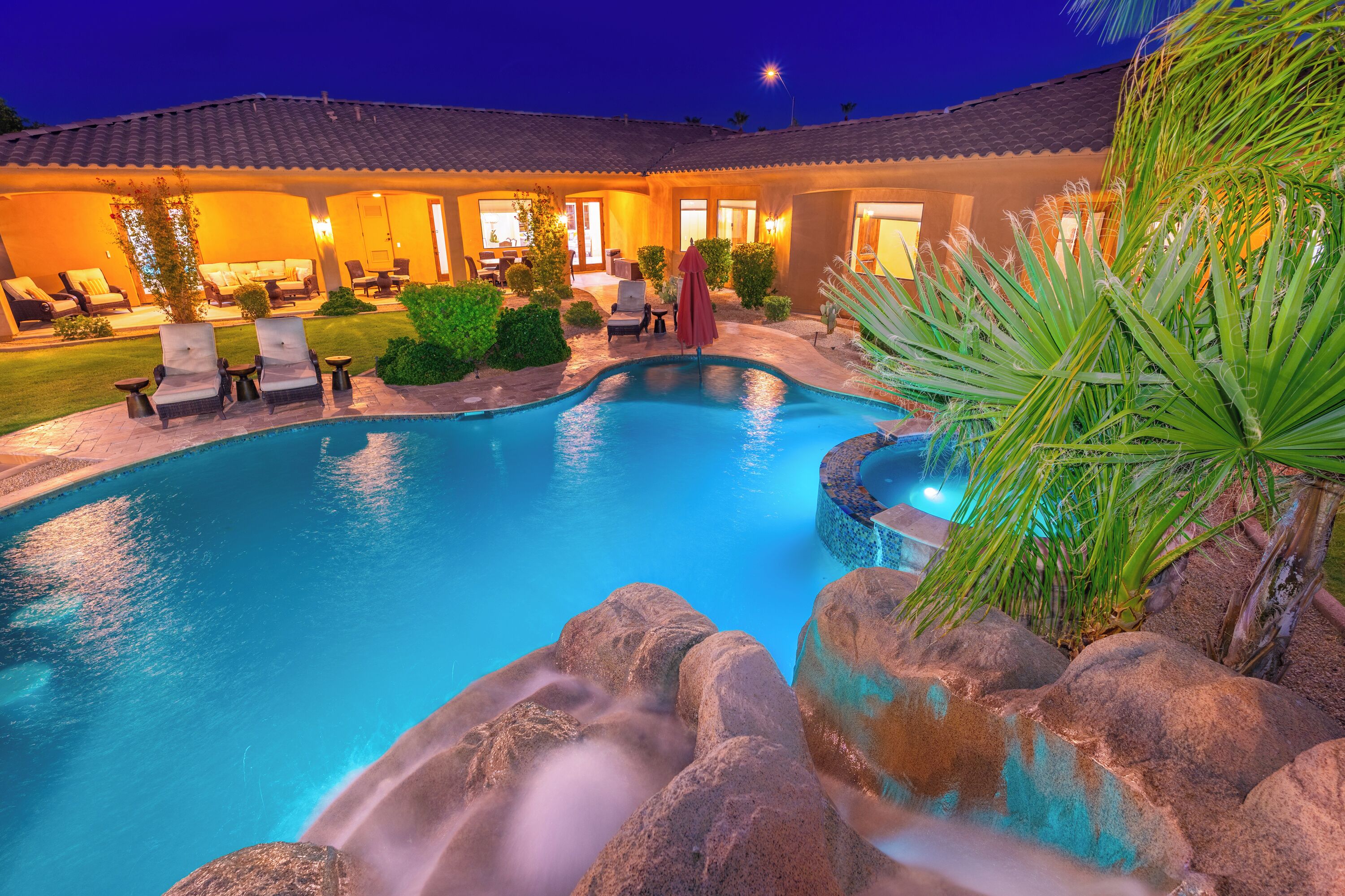 A heated pool