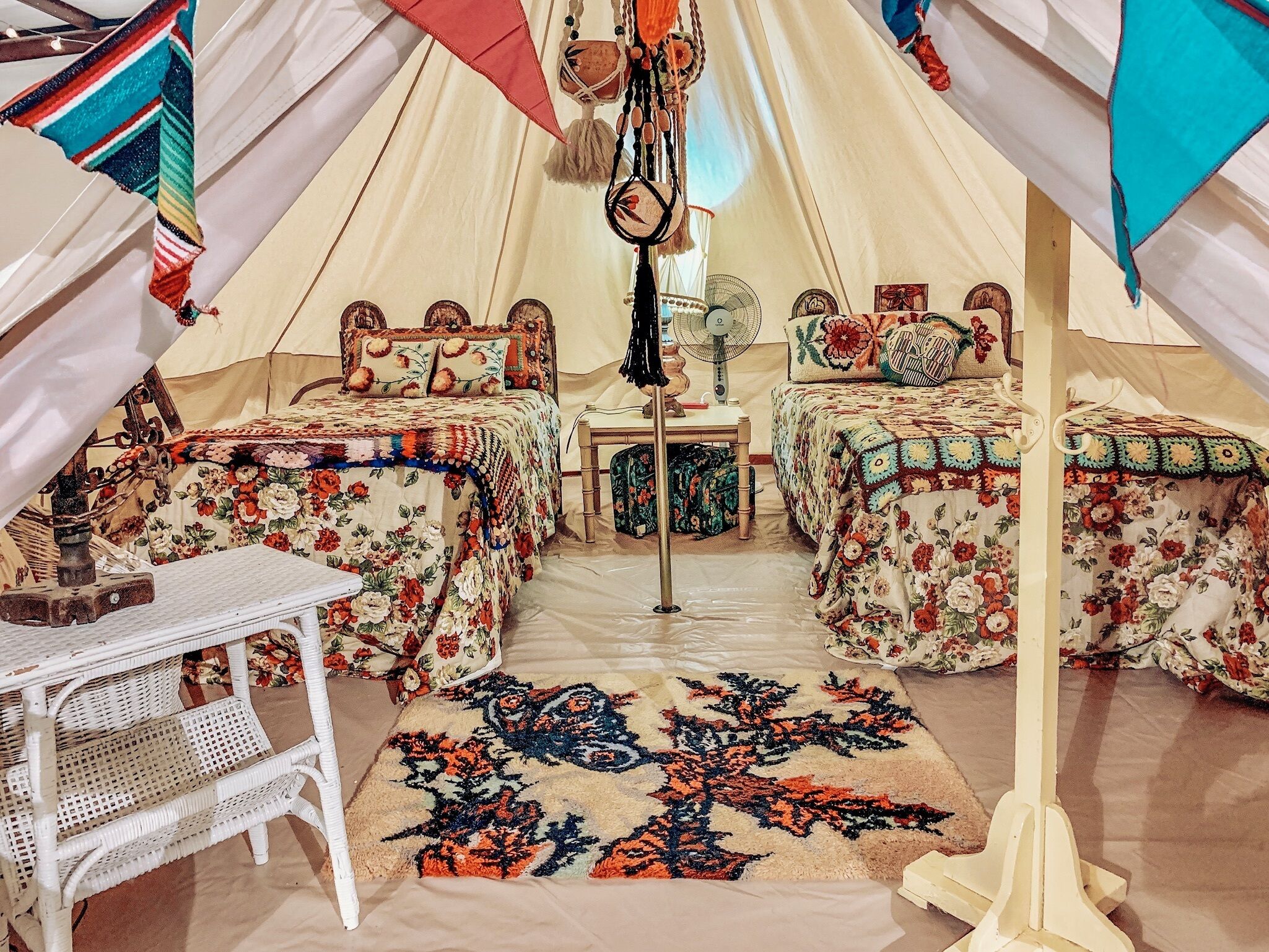 Group Indoor Glamping at Lone Star Glamp Inn in Round Top, Texas