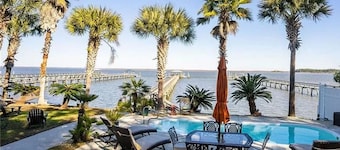 Dreamworthy, waterfront St. Helena home with pool and deep water dock.