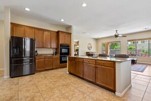 Fridge, microwave, dishwasher, toaster