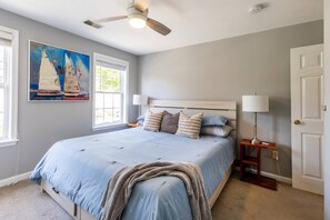 The newly-furnished bedrooms each have sunny views and generous closet space.