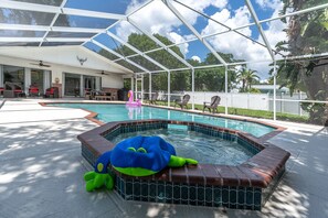 Outdoor pool, a heated pool