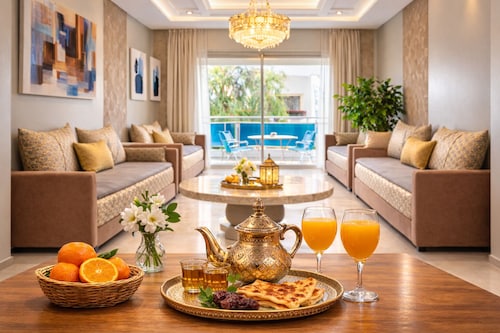 Luxuriöses Apartment in Sidi Bou Zid mit Gartenblick