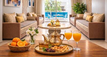 Luxuriöses Apartment in Sidi Bou Zid mit Gartenblick