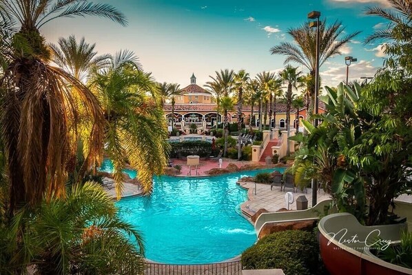 屋外プール、温水プール