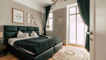 2 bedrooms, desk, travel crib, WiFi