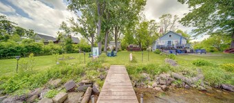 Lakefront Mayville Cottage w/ Dock & Grill!