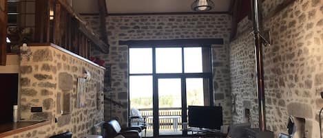 Smart TV, table football, books, offices
