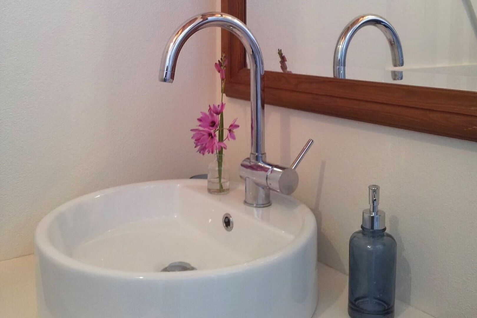 Douche, serviettes fournies, savon, papier toilette