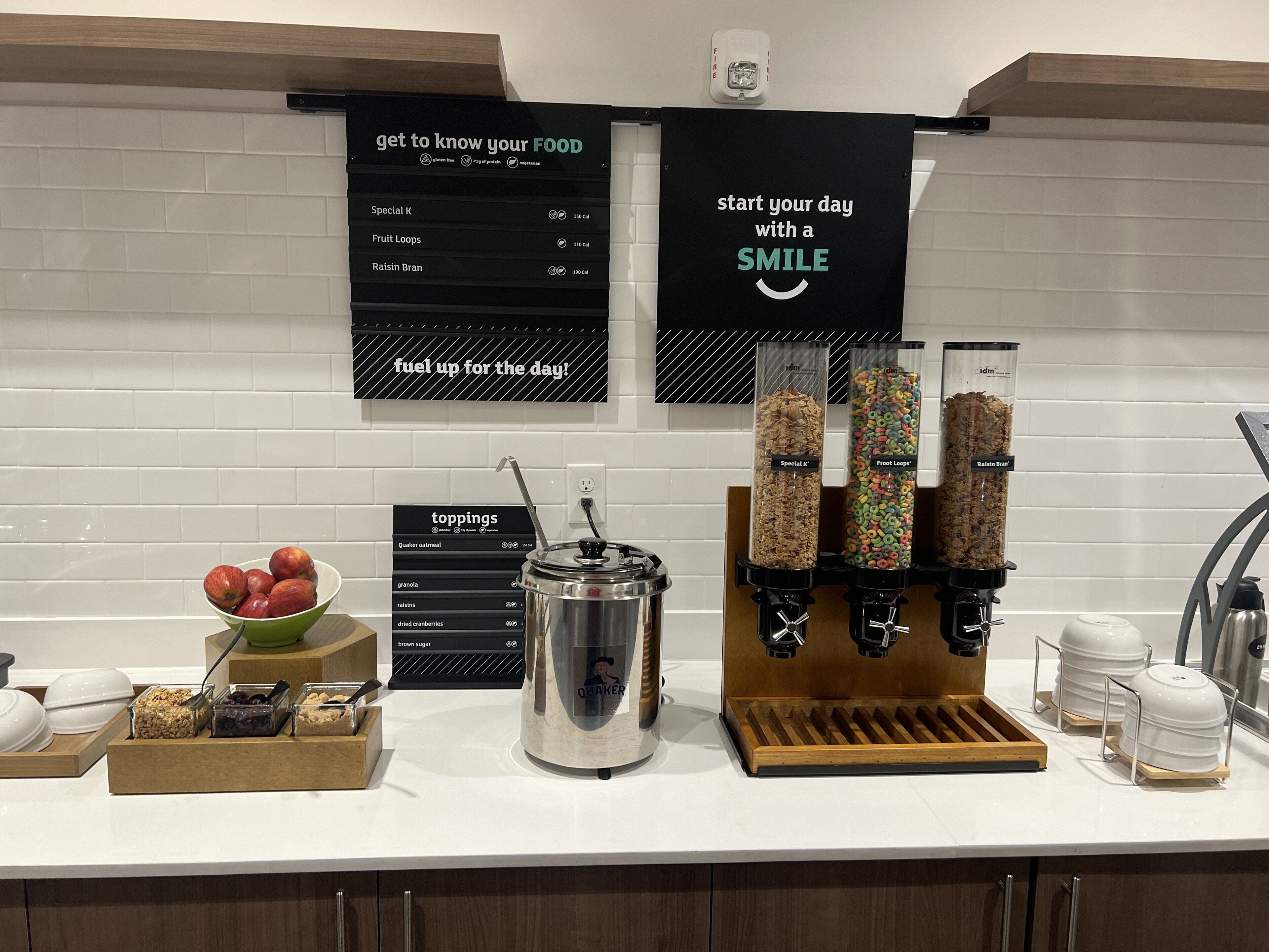 daily buffet breakfast for a fee