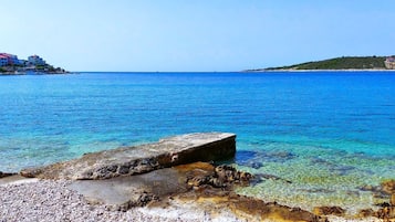 Am Strand, Liegestühle, Strandtücher