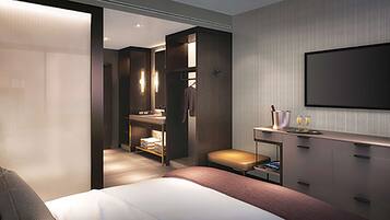 Hypo-allergenic bedding, in-room safe, blackout curtains, soundproofing