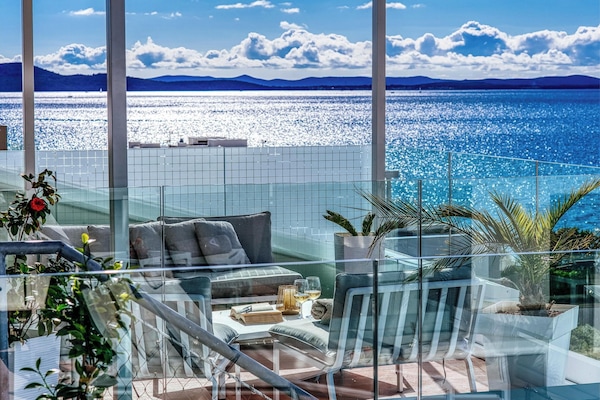 Apartamento panorámico, 1 habitación, bañera de hidromasaje, vistas al mar | Vistas al mar