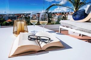 Panoramic Apartment, 1 Bedroom, Hot Tub, Sea View | Terrace/patio