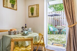 Cottage | Private kitchen | Fridge, electric kettle, toaster, cookware/dishes/utensils - Wayside Cottage (Darlington)